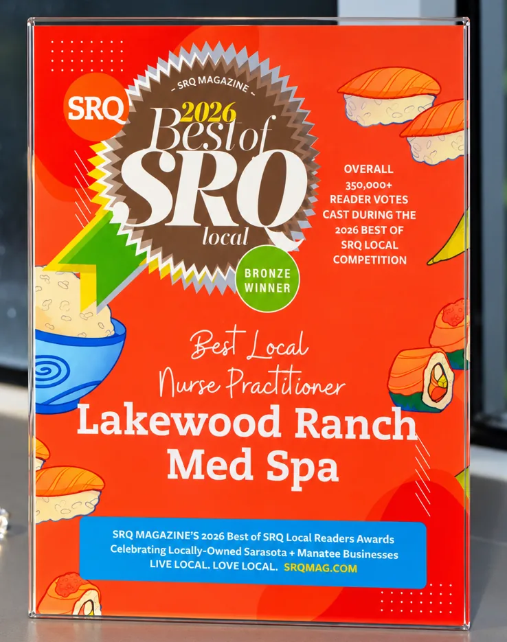 LWR Med Spa, 2026 Best of SRQ Local Bronze Winner for Best Local Nurse Practitioner, Lakewood Ranch, FL