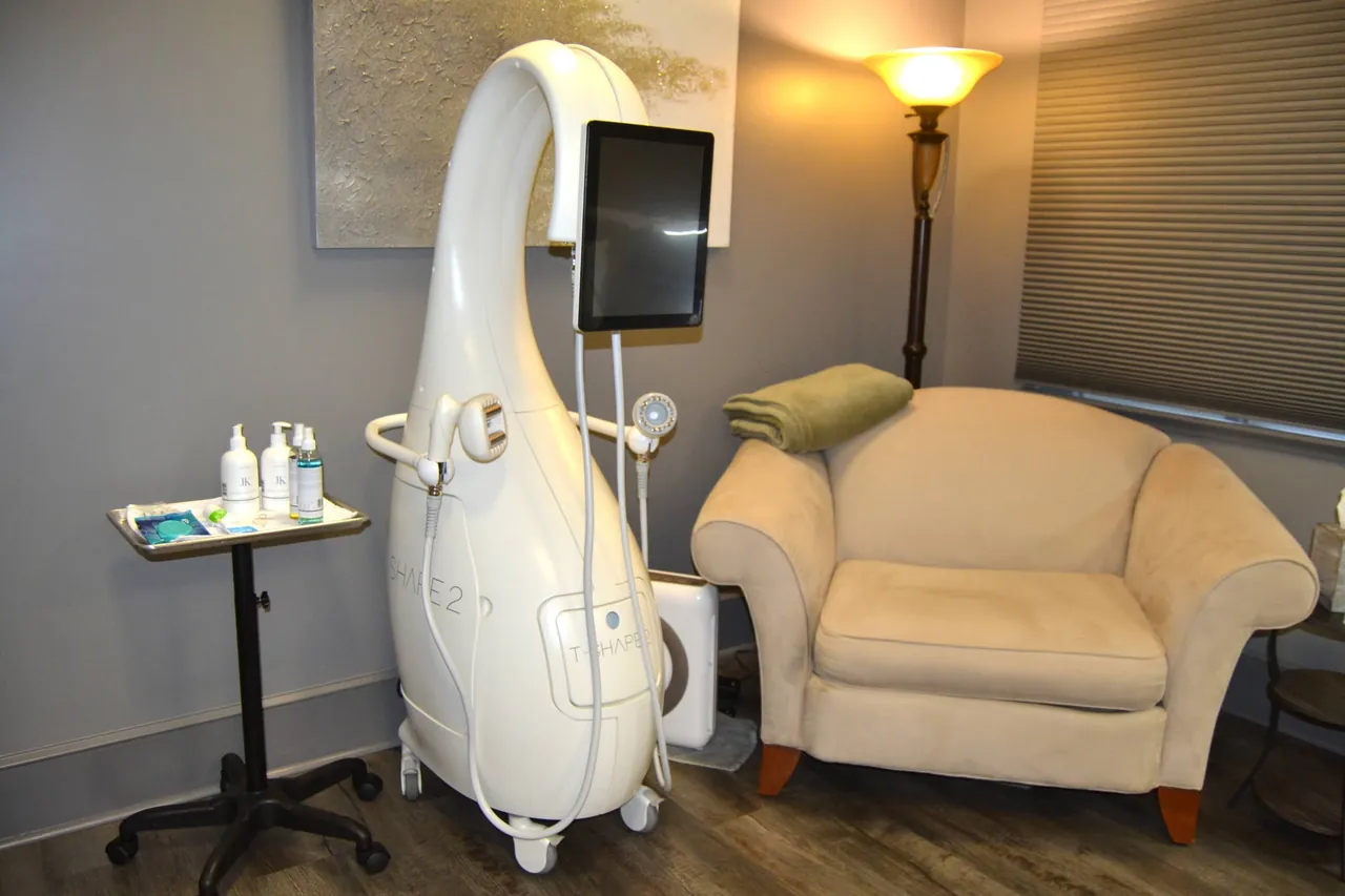 T-Shape 2 body and facial contouring device in a treatment room at our Lakewood Ranch med spa